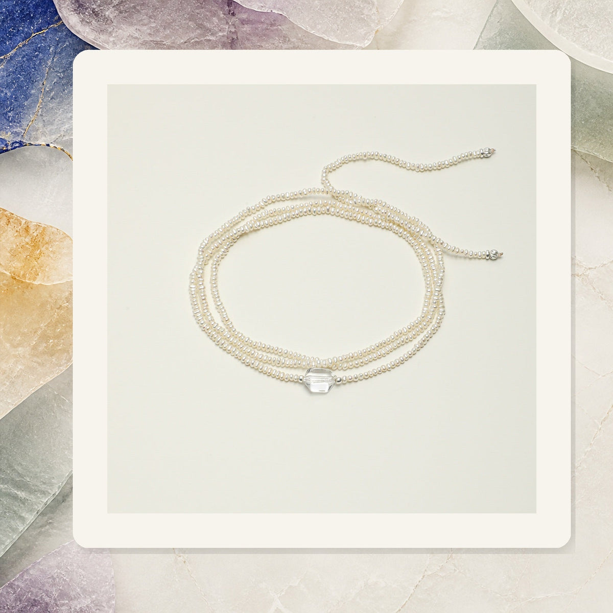 Layered freshwater pearl necklace styled as an everyday jewelry accessory