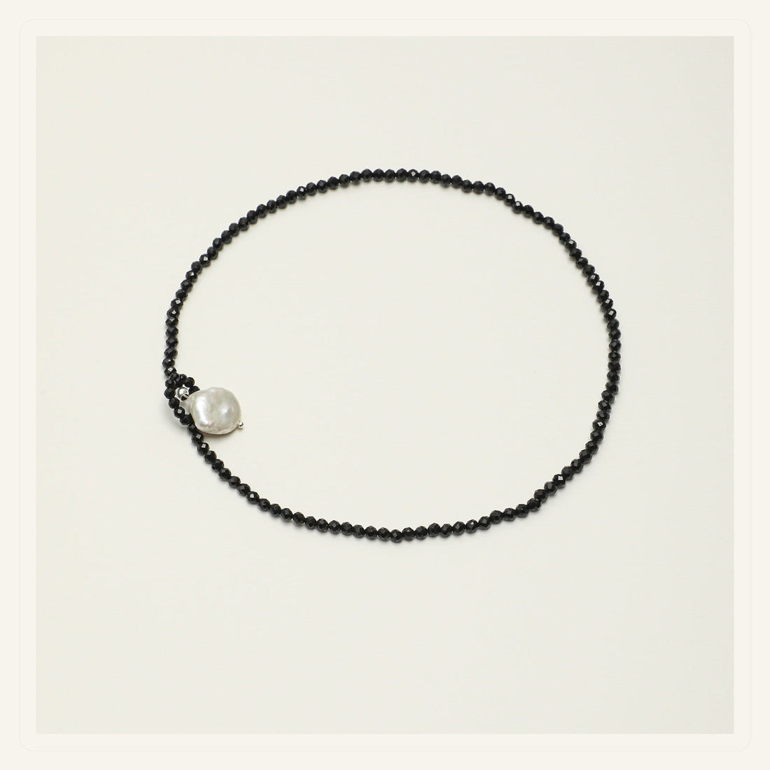 Black tourmaline moon pearl necklace for the necklaces under USD 100 guide