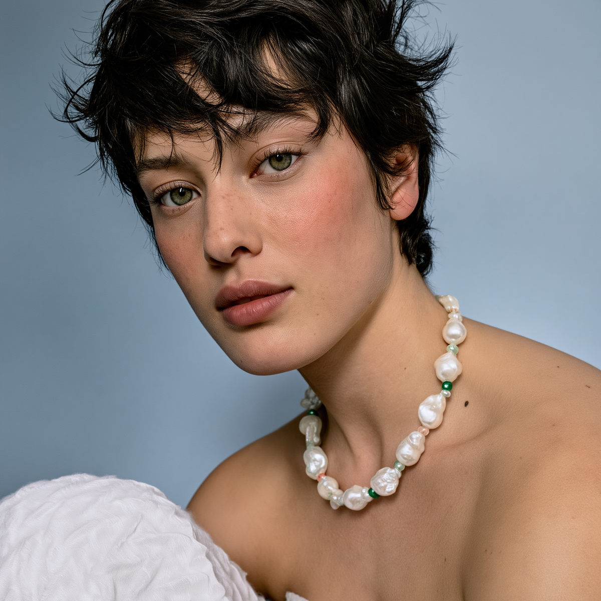 Baroque Pearl & Mixed Gemstone Necklace