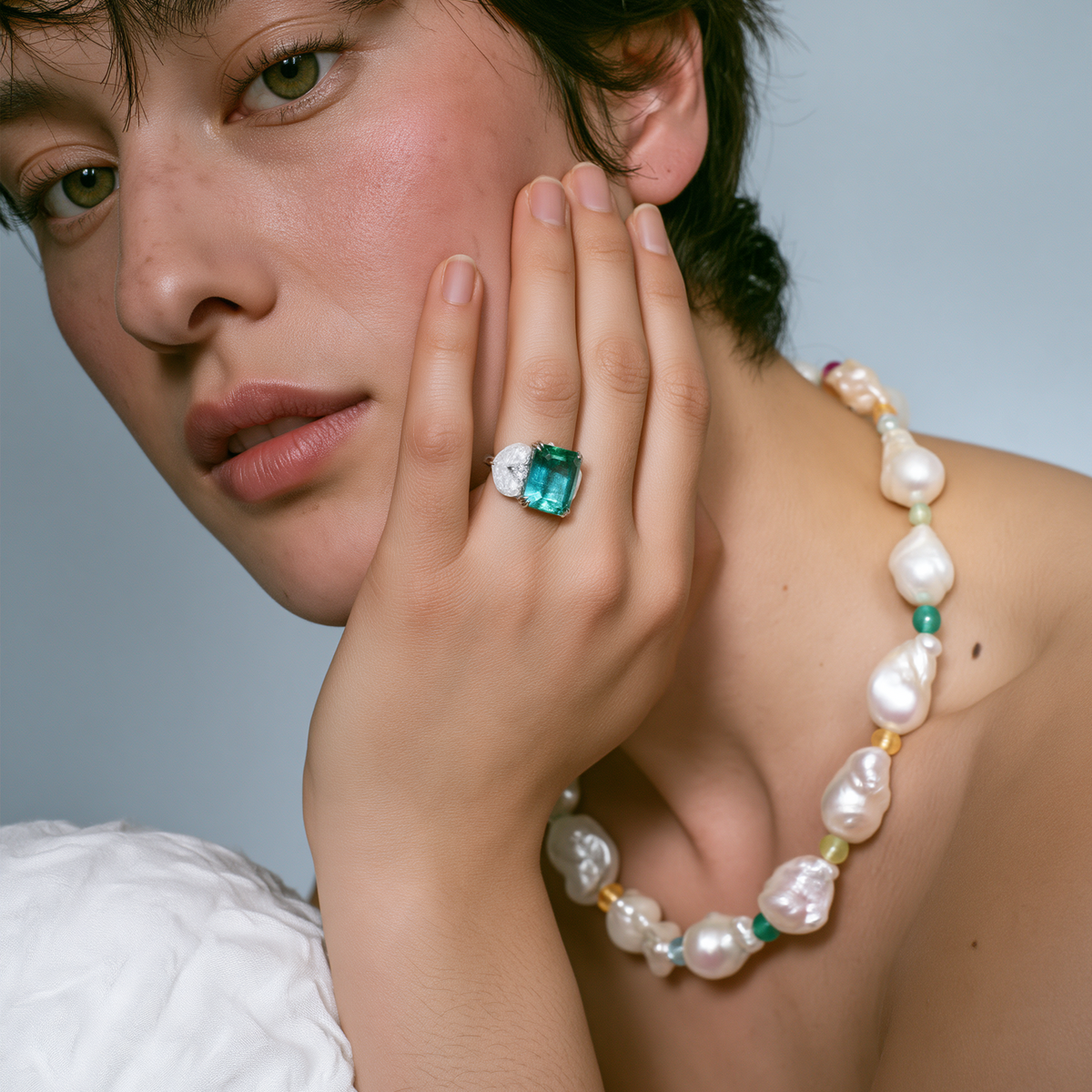 Baroque Pearl & Mixed Gemstone Necklace