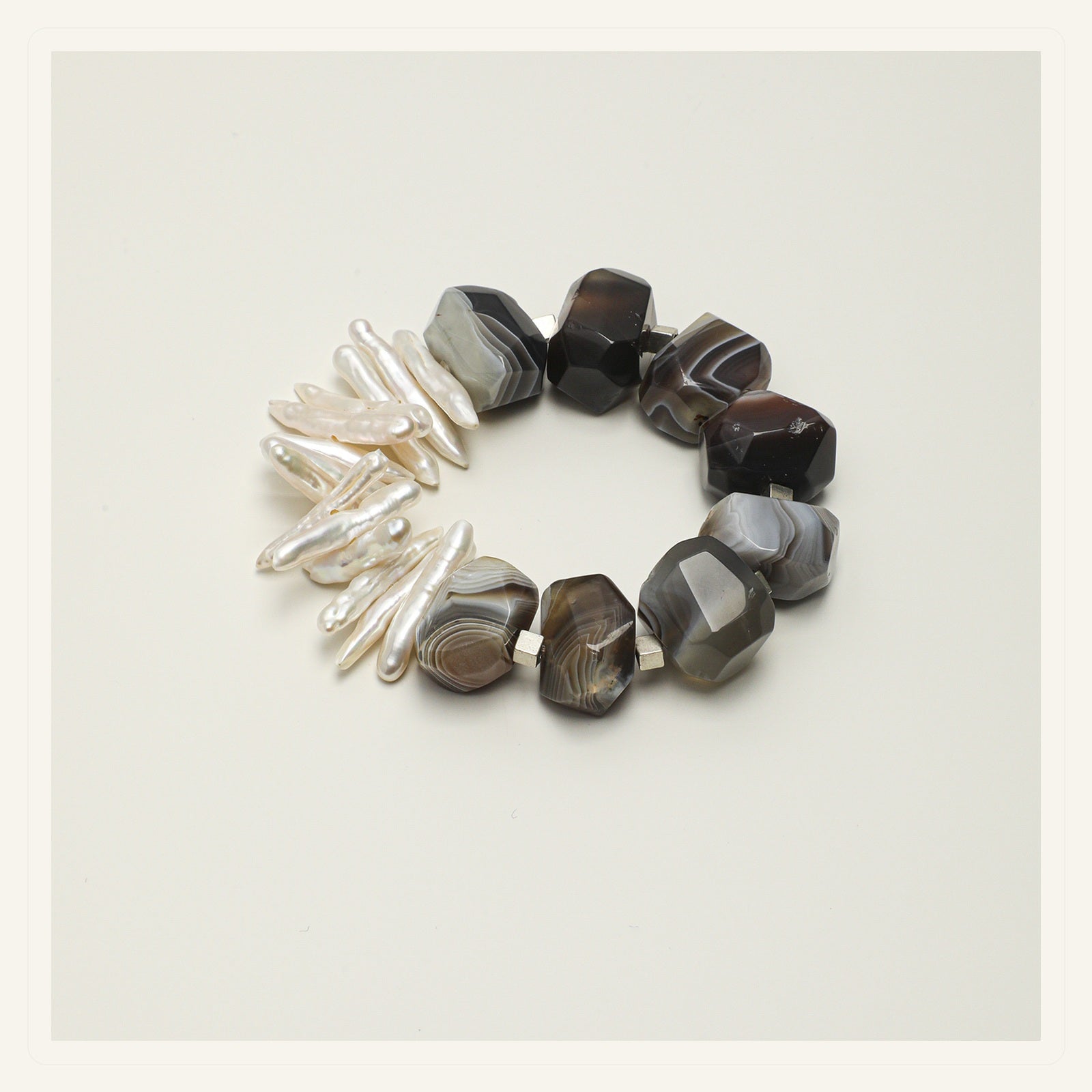 Agate Baroque Pearl Branch Bracelet