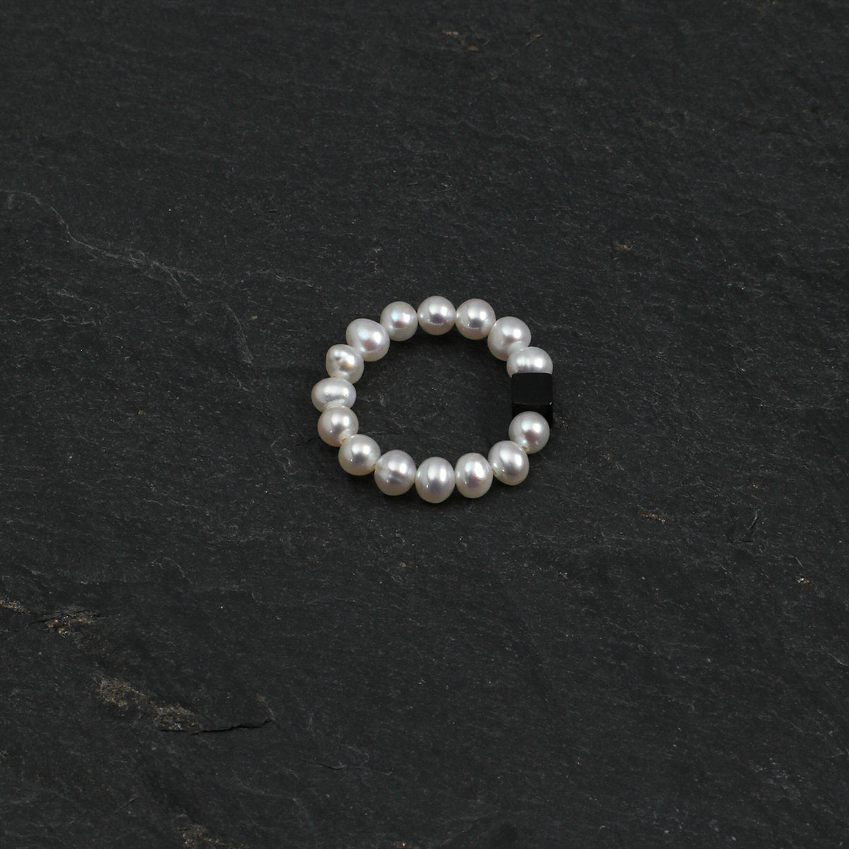 Water Element Agate & Seed Pearl Ring main product image
