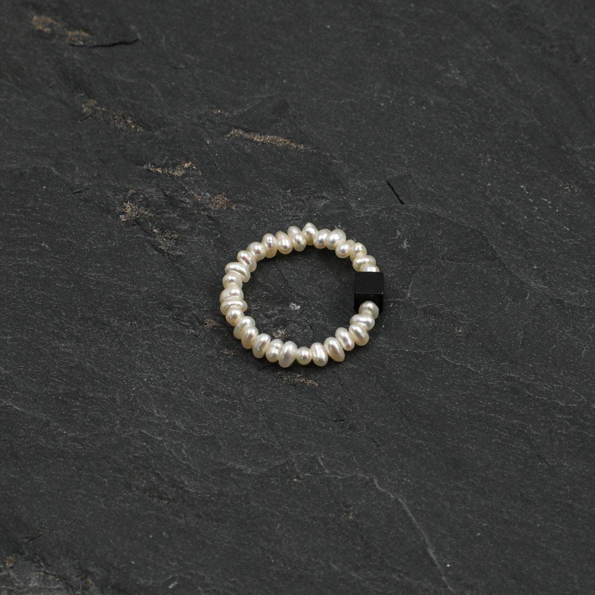 Water Element Agate & Freshwater Pearl Ring main product image