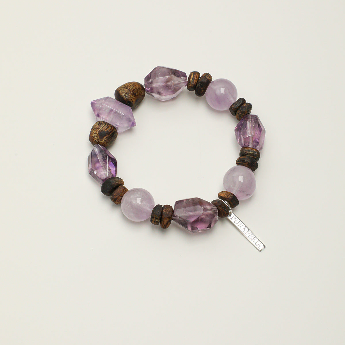 Double-Point Amethyst & Agarwood Bracelet