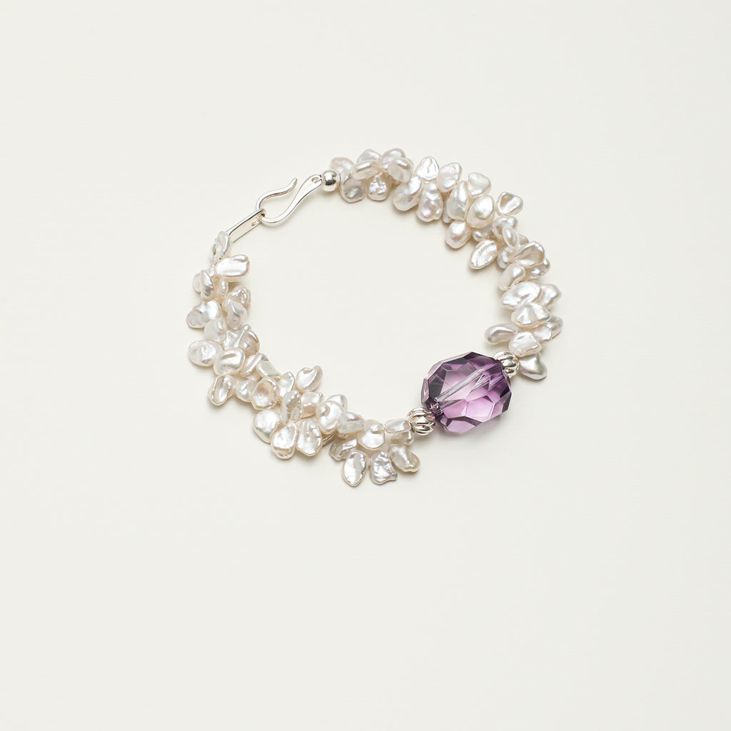 Amethyst Baroque Freshwater Pearl Bracelet main product image