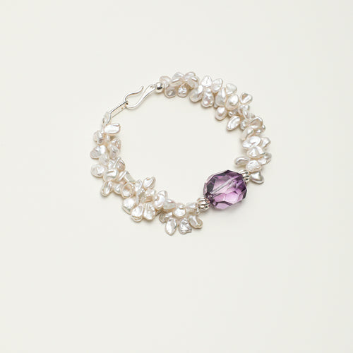 Amethyst Baroque Freshwater Pearl Bracelet main product image