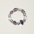 Amethyst Clear Quartz Baroque Freshwater Pearl Bracelet PS2508291 main product image
