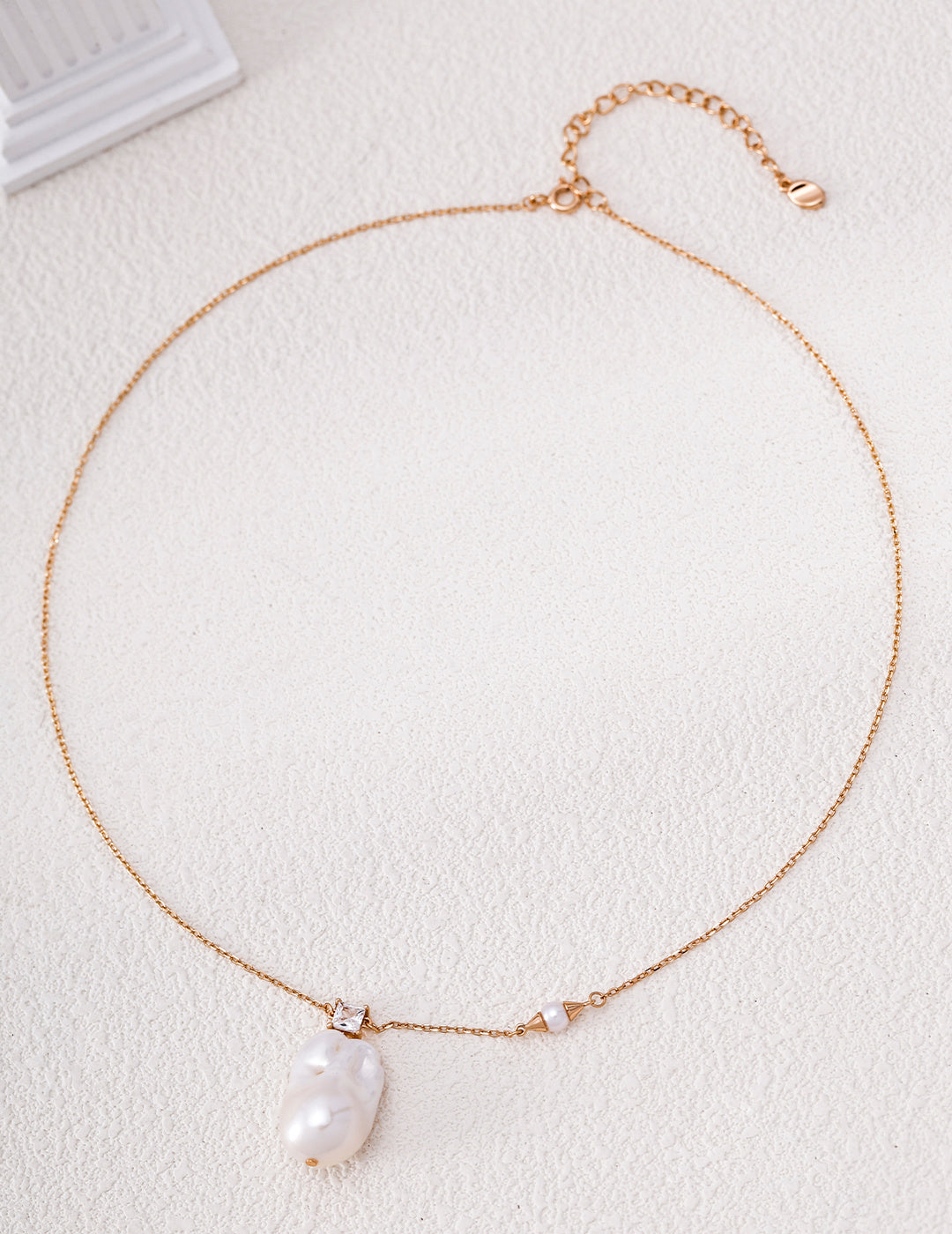 Amethyst or Baroque Pearl Pendant Necklace — detail or styling view; other jewelry sold separately