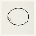 Black Tourmaline Moon Pearl Necklace