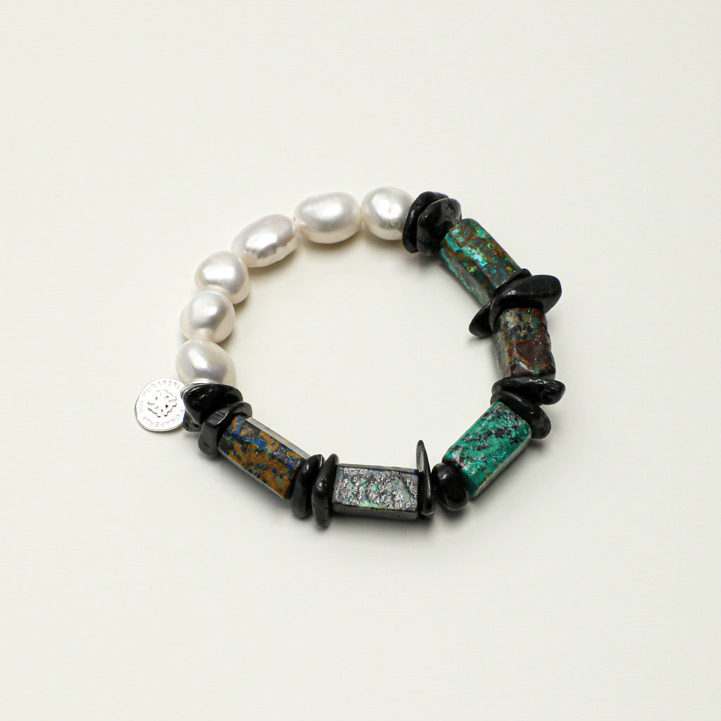 Black Tourmaline & Baroque Pearl Bracelet main product image