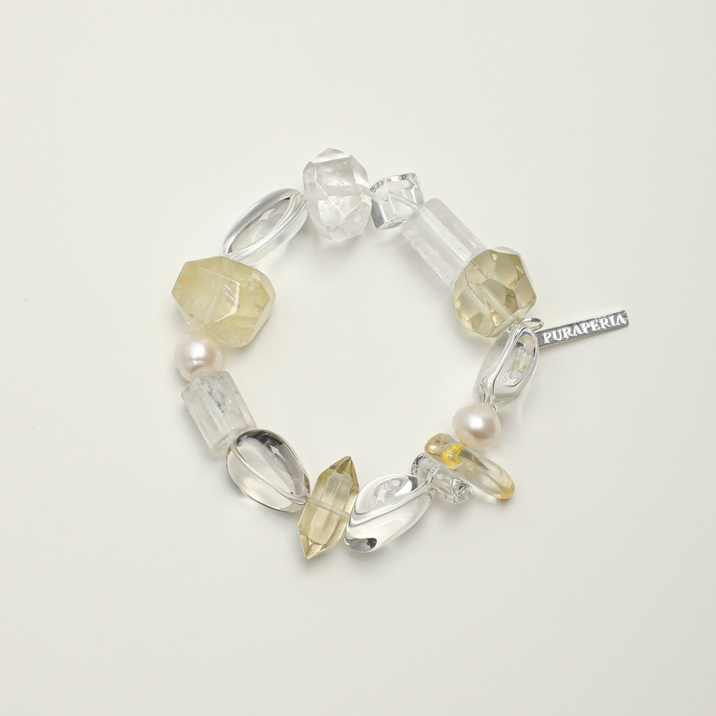 Citrine, Clear Quartz & Pearl Bracelet main product image