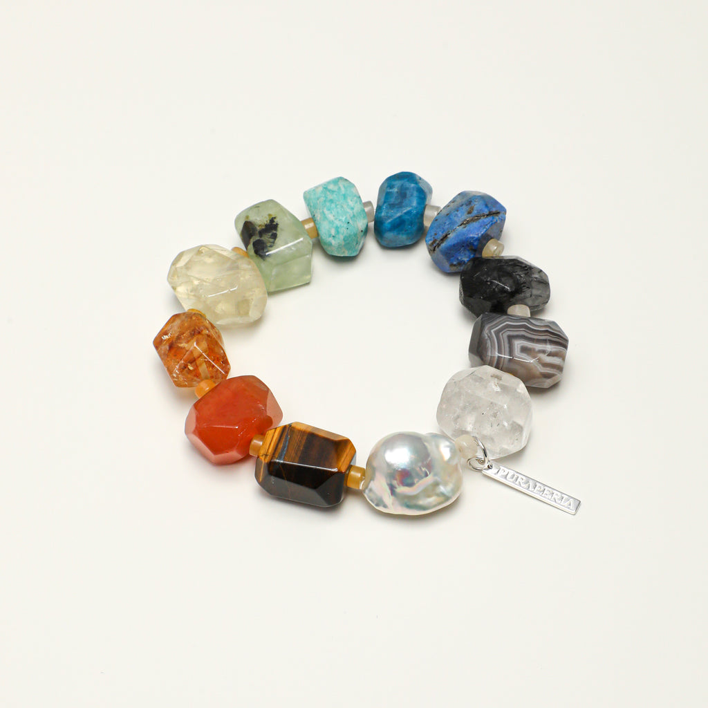 Citrine, Clear Quartz & Lapis Bracelet main product image