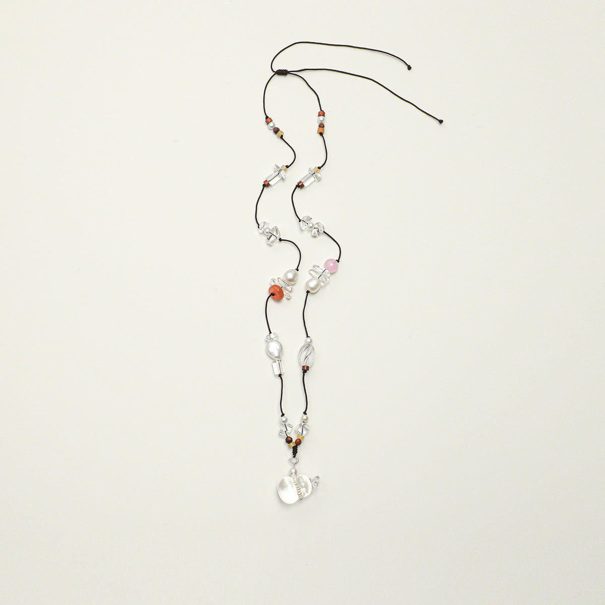 Citrine Clear Quartz Rose Quartz Necklace main product image