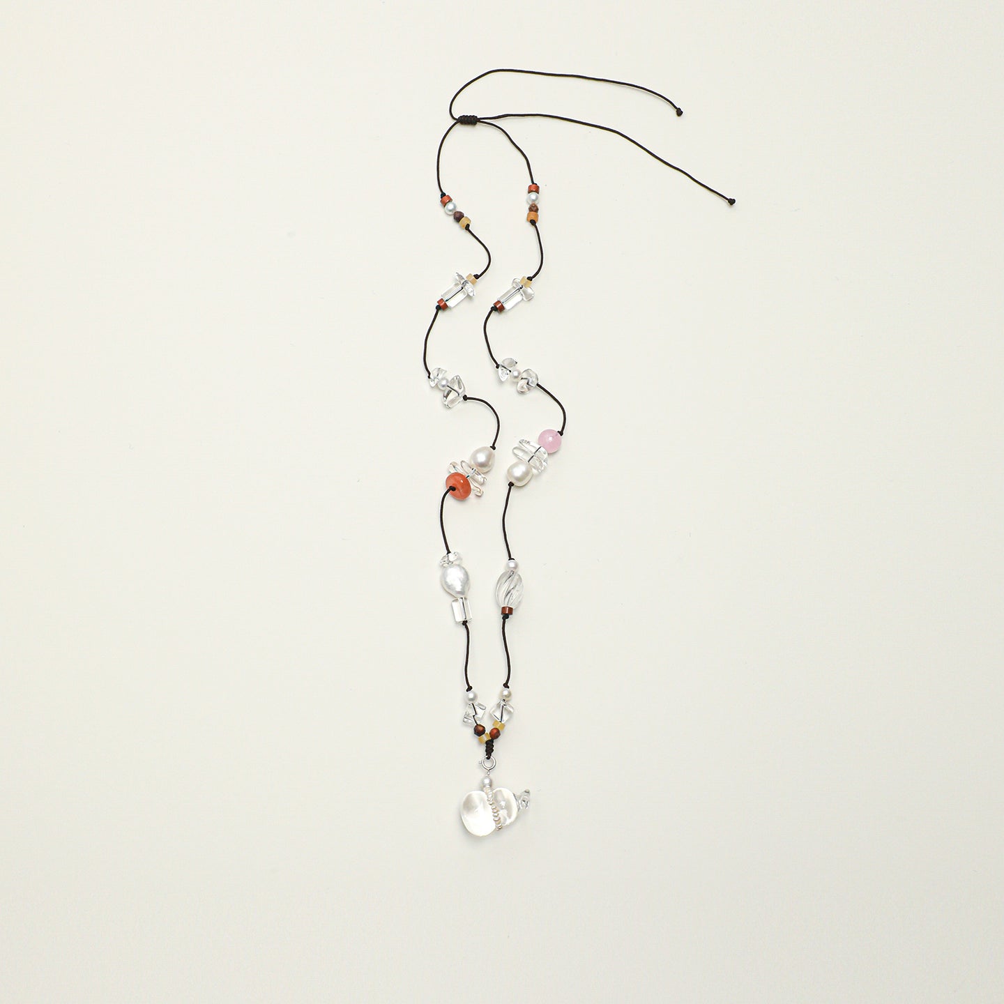 Citrine Clear Quartz Rose Quartz Necklace PS2508321 main product image