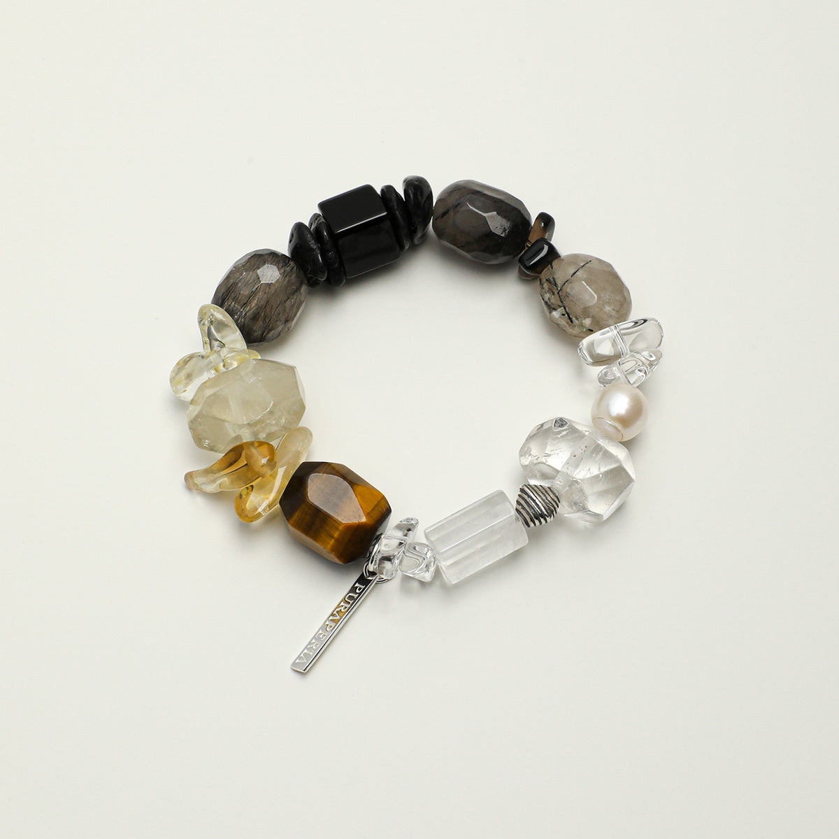 Citrine, Clear & Smoky Quartz Bracelet main product image