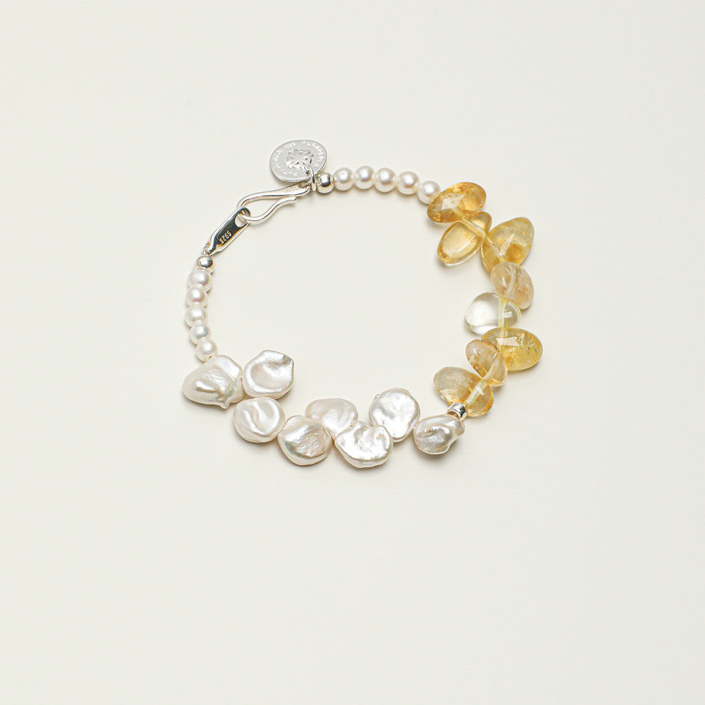 Citrine Freshwater Pearl Bracelet PS2508329 main product image