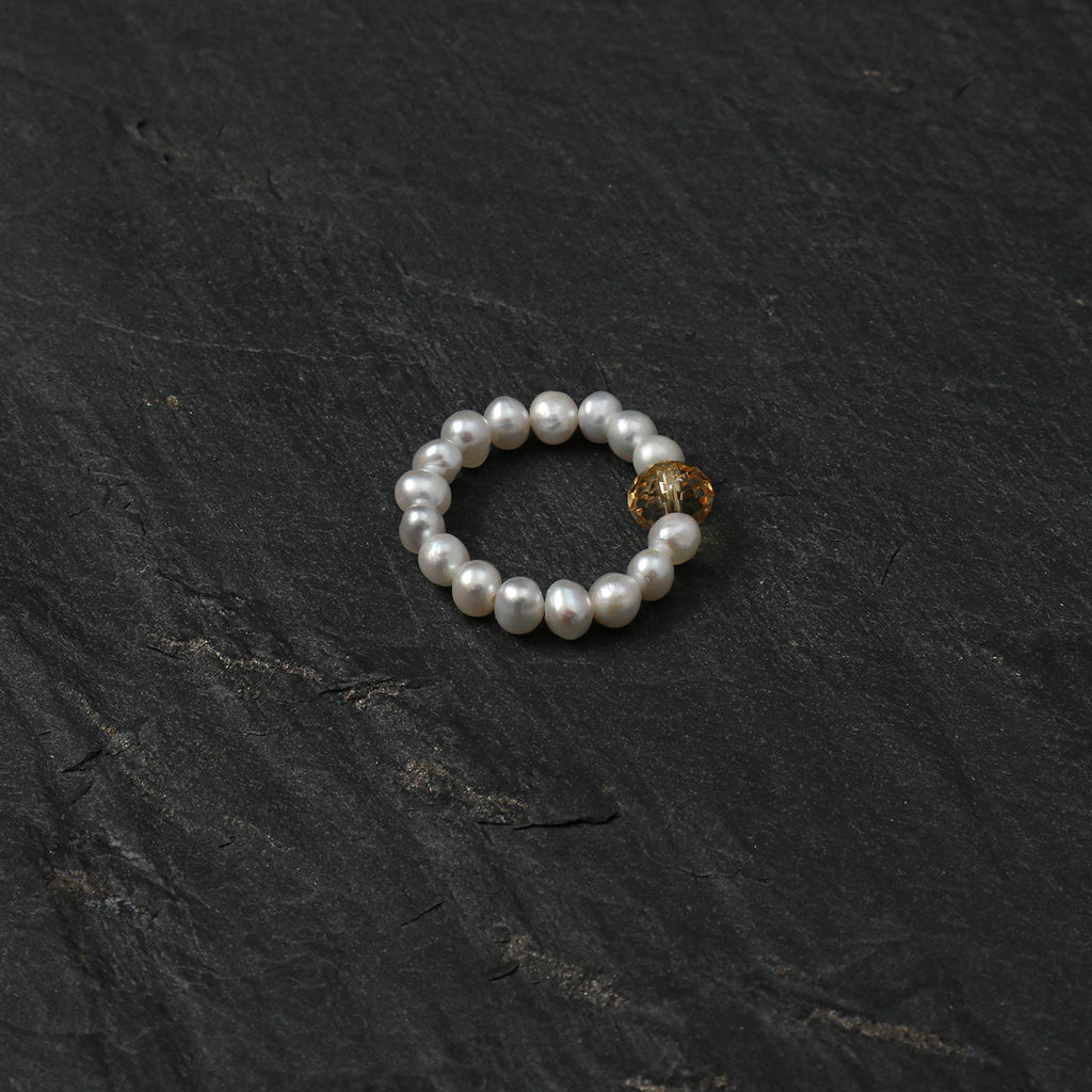 Earth Element Citrine & Pearl Ring main product image