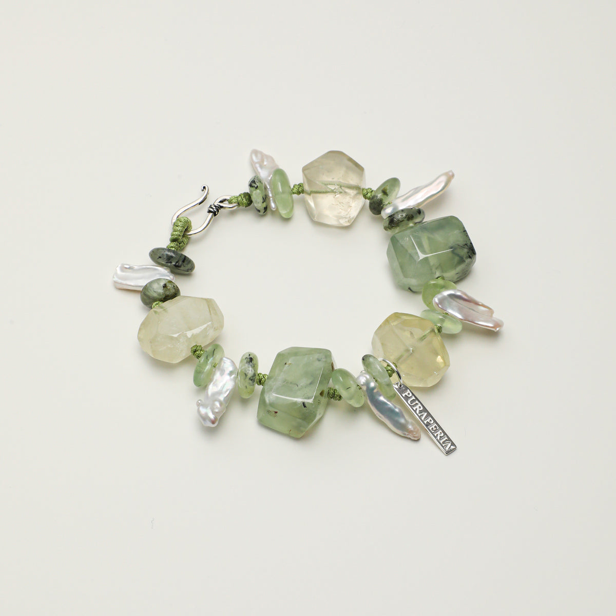 Citrine, Prehnite & Baroque Pearl Bracelet main product image