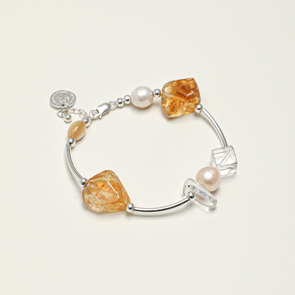 Clear Quartz & Pearl Extender Bracelet main product image
