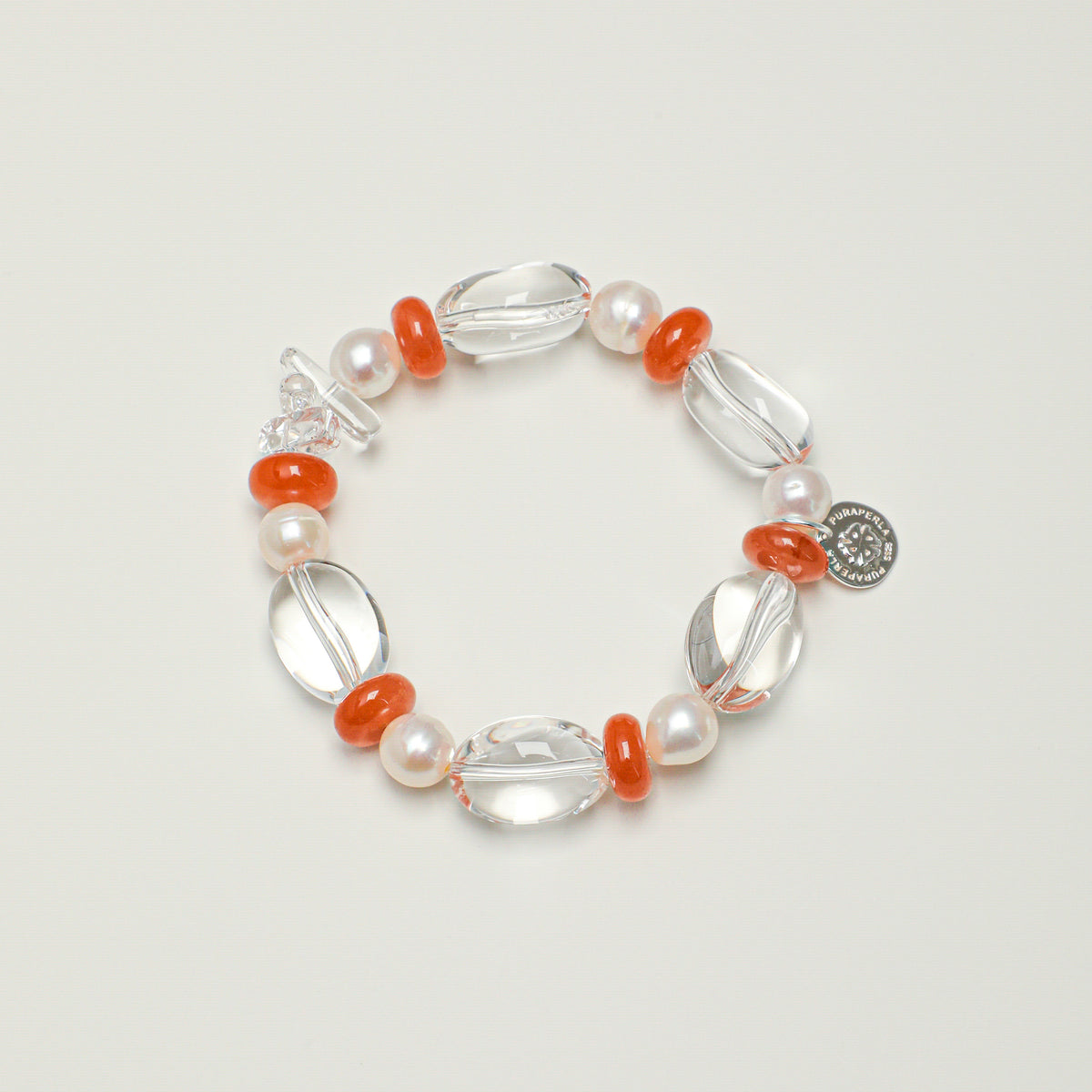 Freeform Clear Quartz & Pearl Bracelet main product image