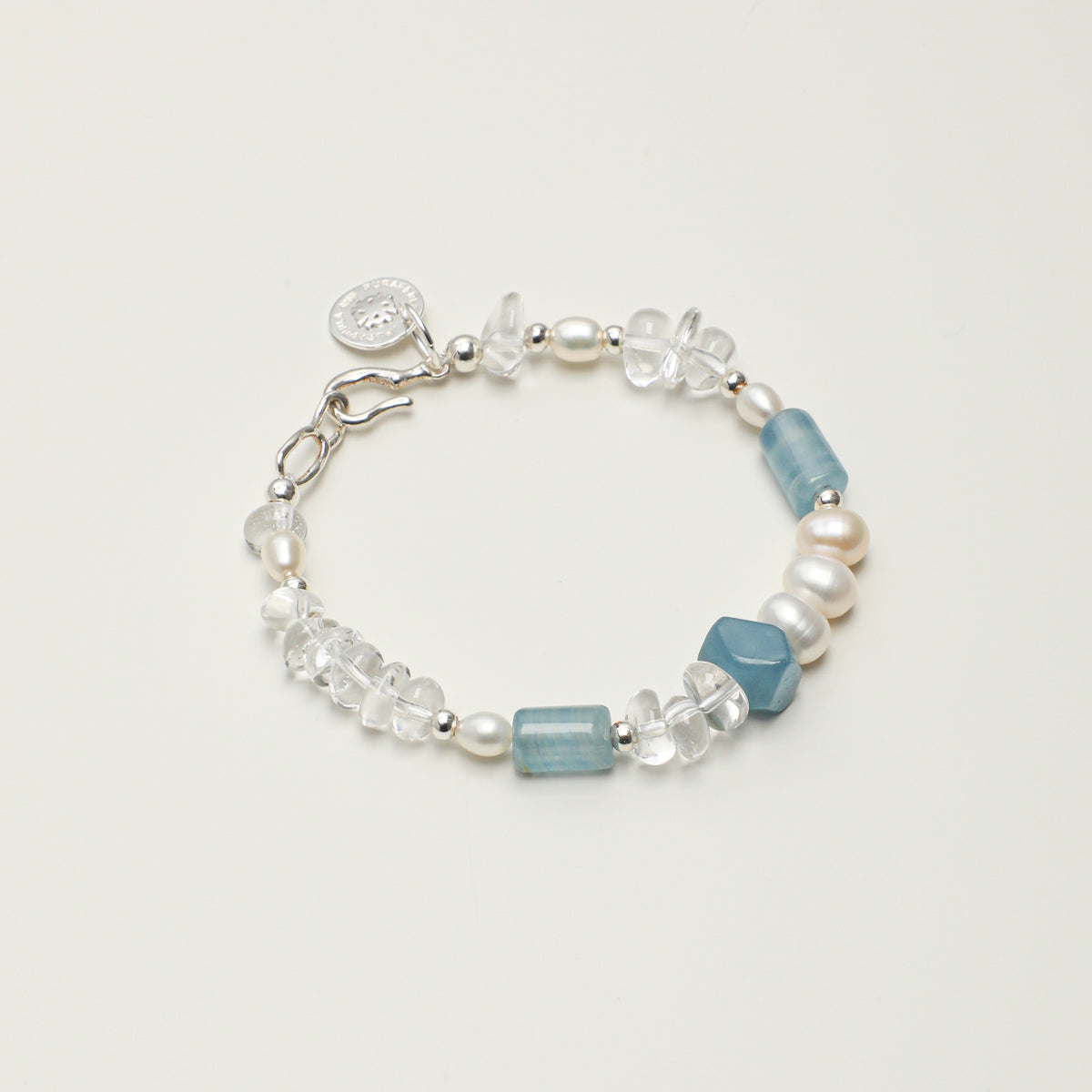 Faceted Clear Quartz & Seed Pearl Bracelet main product image