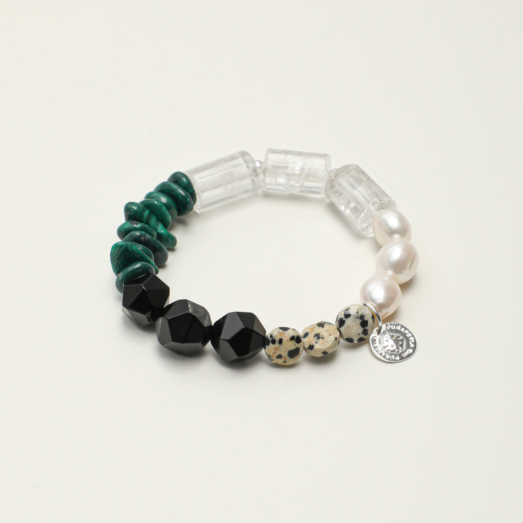Clear Quartz, Malachite & Agate Bracelet main product image