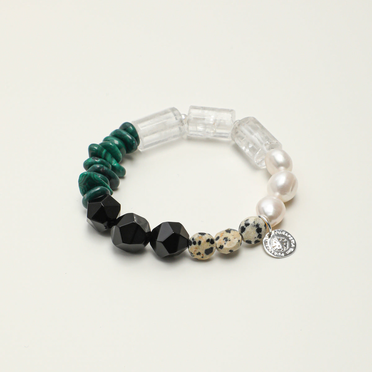 Clear Quartz, Malachite & Agate Bracelet main product image