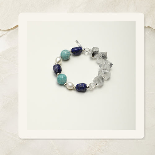 Deep Indigo Lapis Amazonite Bracelet