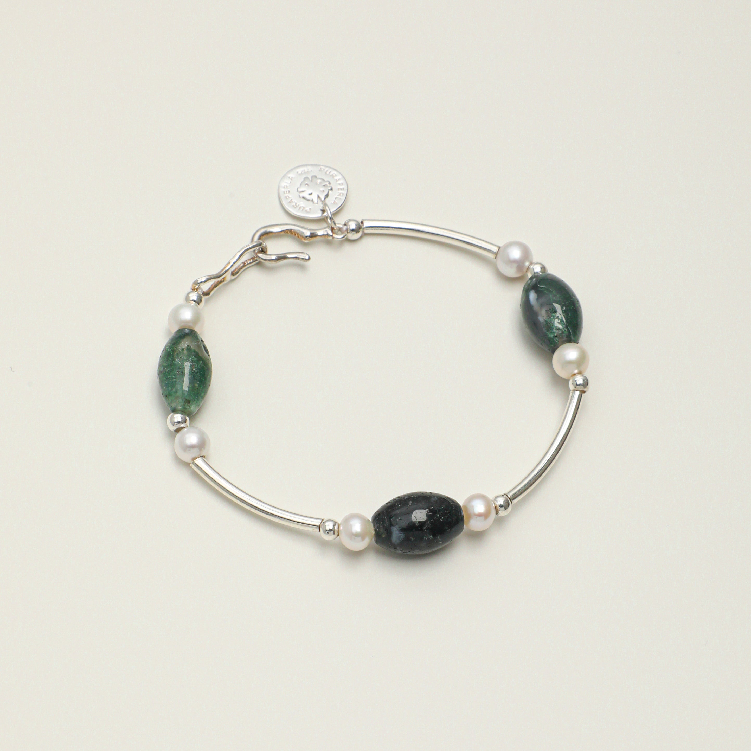 Dendritic Agate Freshwater Pearl Bracelet PS2508167 main product image