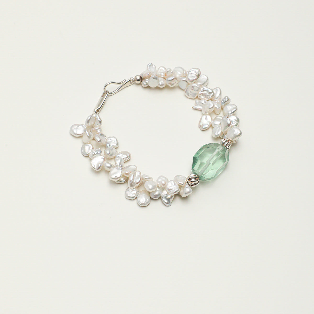 Fluorite Baroque Freshwater Pearl Bracelet main product image