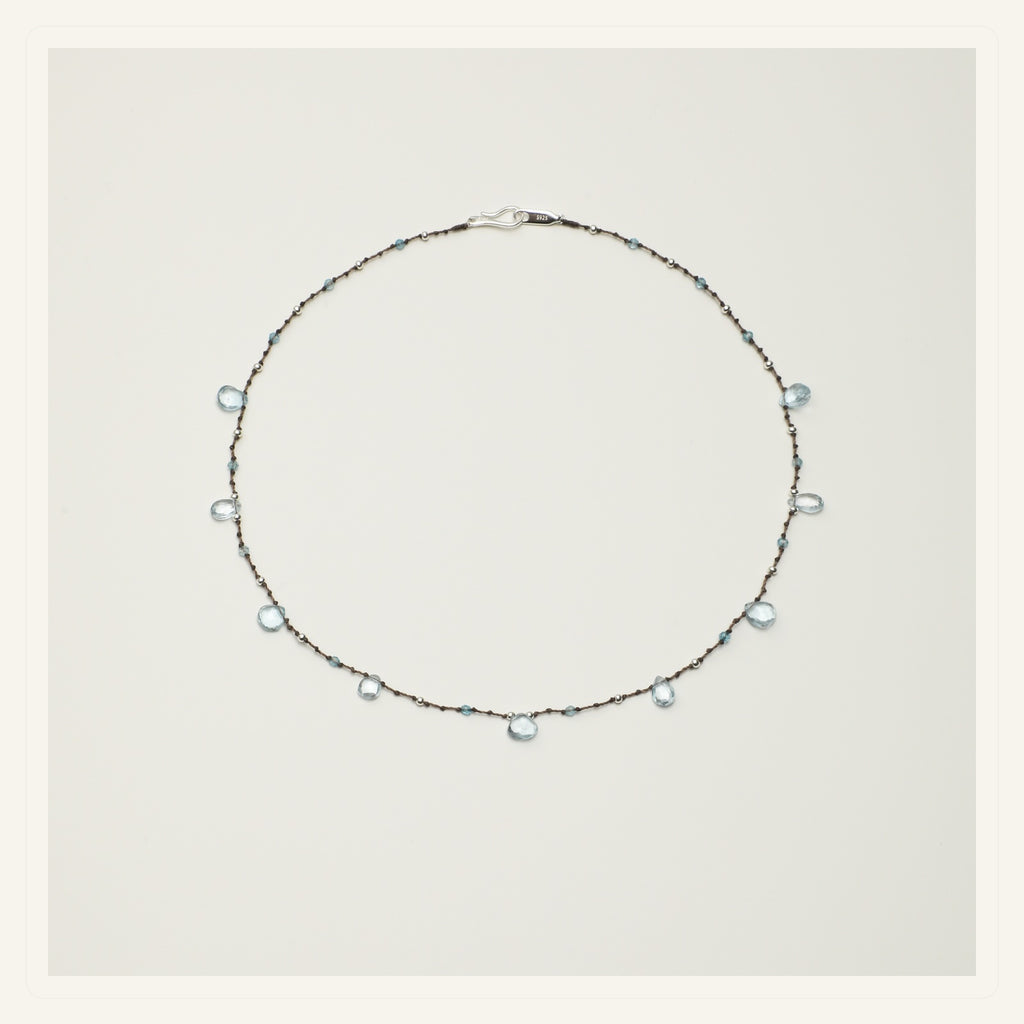 Glacier Blue Topaz Necklace