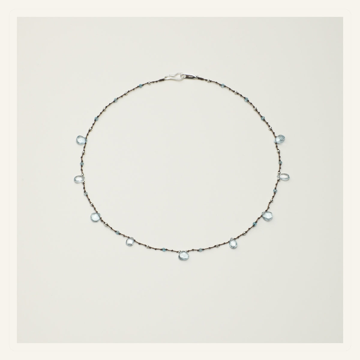 Blue Topaz Teardrop Necklace