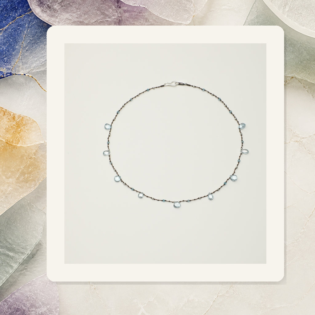 Glacier Blue Topaz Necklace
