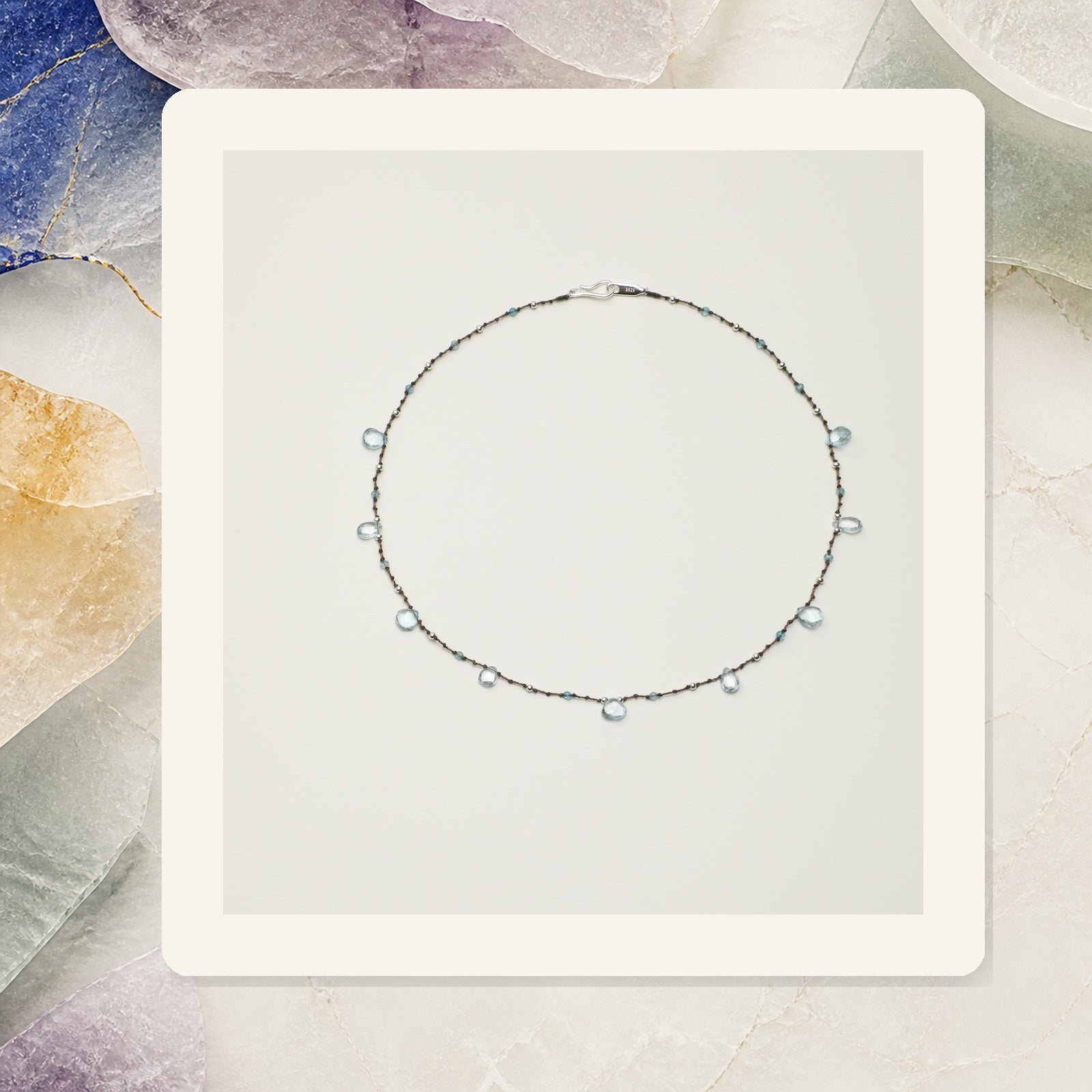 Glacier Blue Topaz Necklace