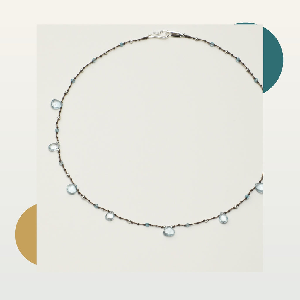 Glacier Blue Topaz Necklace