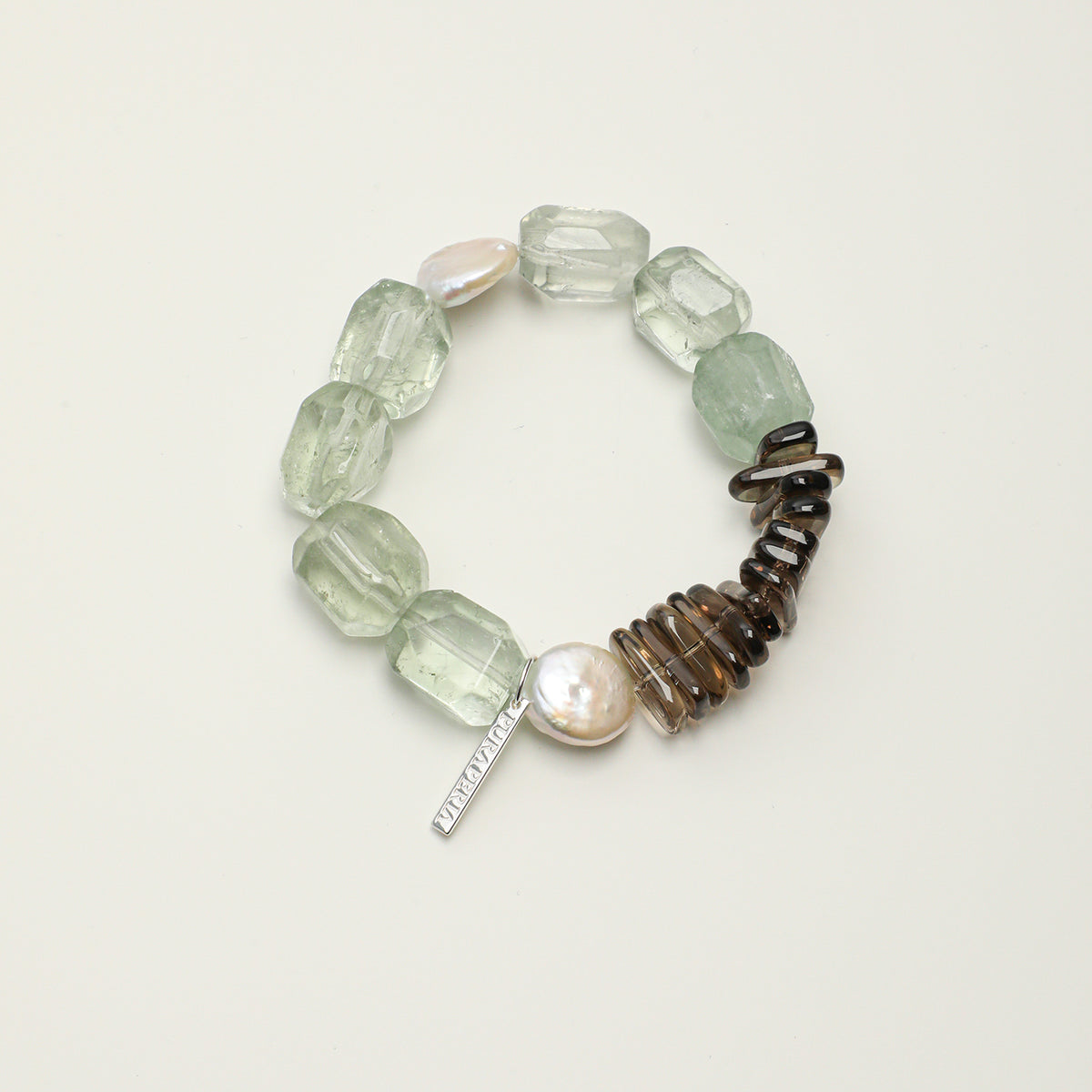 Green Quartz & Baroque Pearl Bracelet main product image