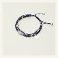 Indigo Mist Lapis Pearl Double Bracelet