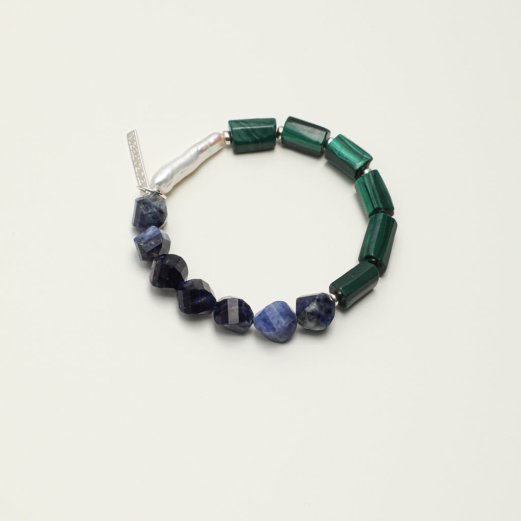 Malachite Freshwater Pearl Bracelet PS2508337 main product image