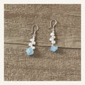 Mist Blue Baroque Pearl Drop Earrings