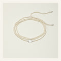 Moon White Pearl Long Layering Necklace