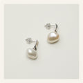 Moonlit Baroque Pearl Earrings