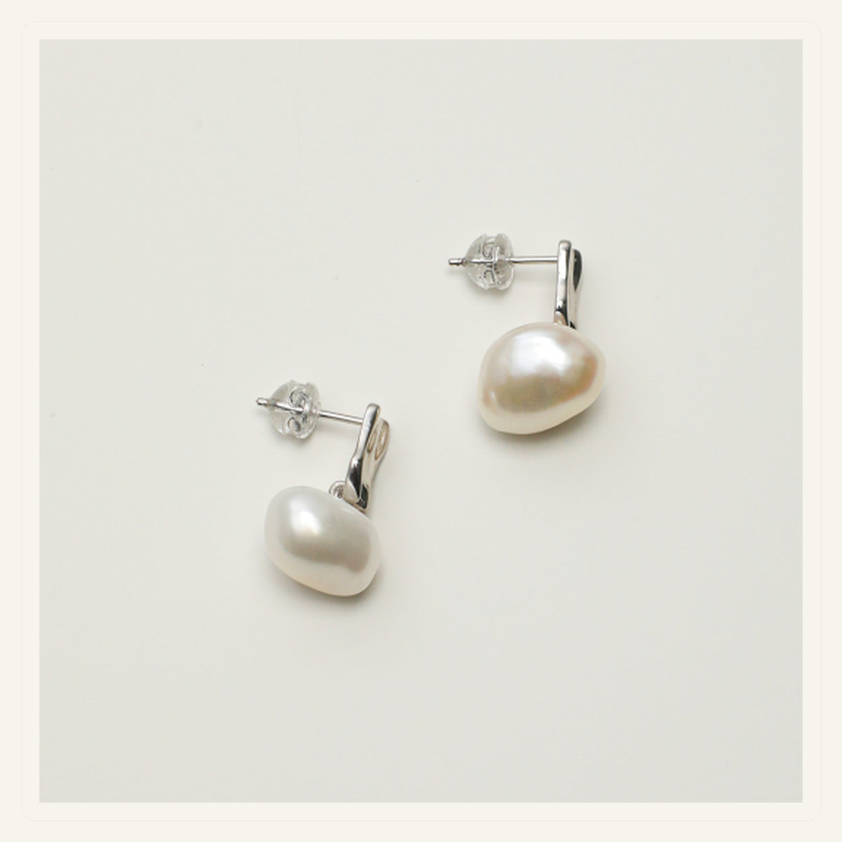 Moonlit Baroque Pearl Earrings product view on a clean neutral background
