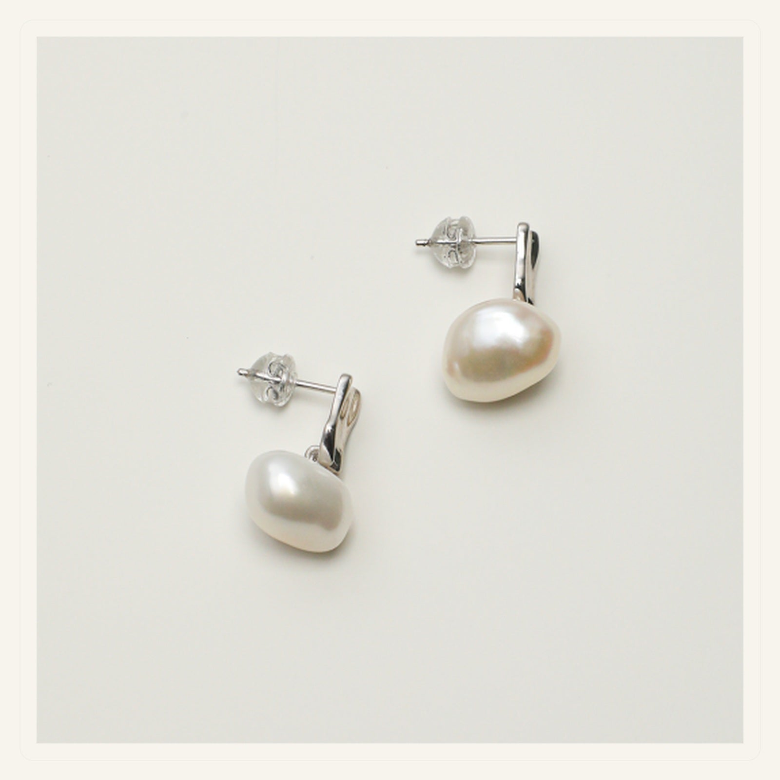 Moonlit Baroque Pearl Earrings