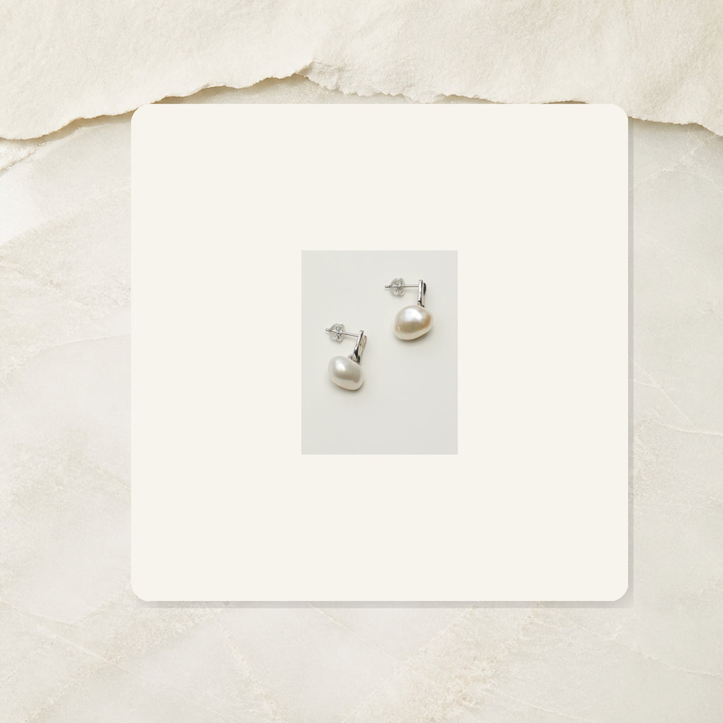 Moonlit Baroque Pearl Earrings
