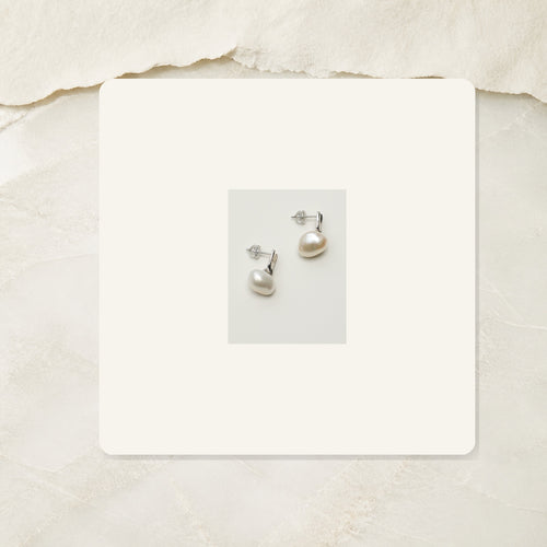 Editorial product view of Moonlit Baroque Pearl Earrings