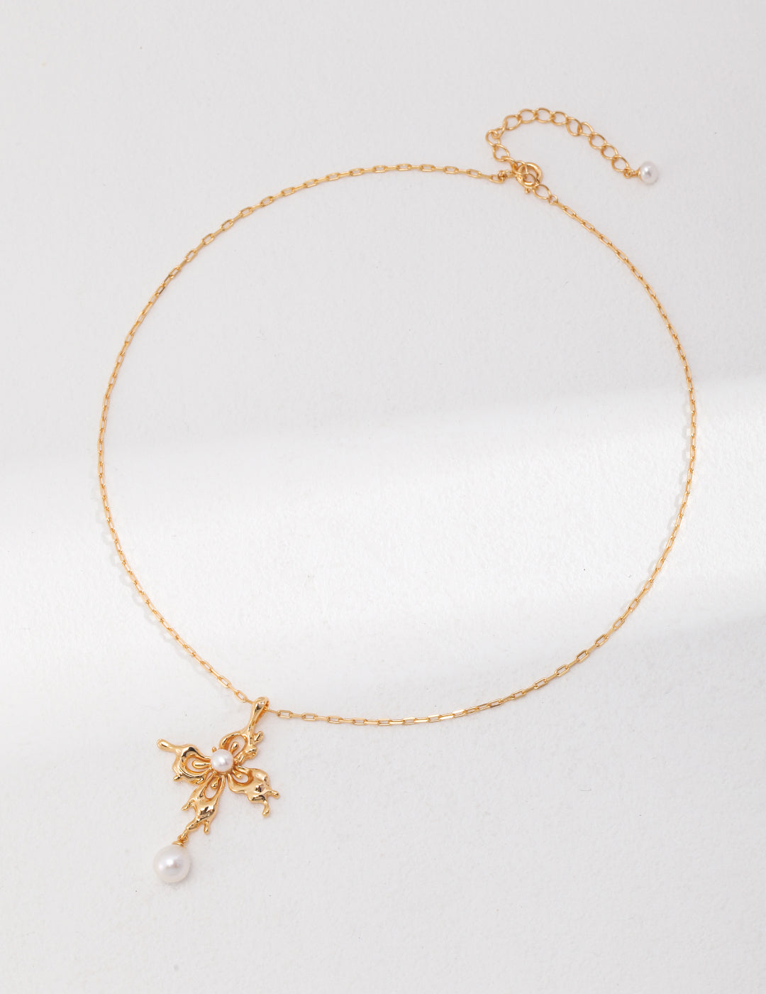 Orchid Pearl Drop Necklace — product view