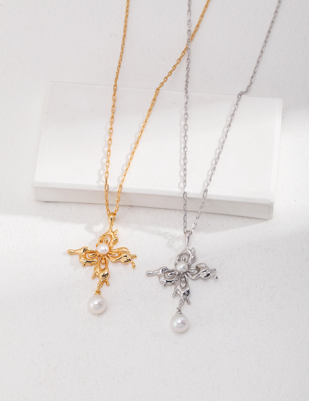 Orchid Pearl Drop Necklace — detail or styling view; other jewelry sold separately