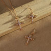 Sterling Silver Cubic Zirconia Cross Necklace — product styling video; other jewelry sold separately