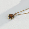 Tiger's Eye Textured Pendant Necklace — styling video; other jewellery sold separately