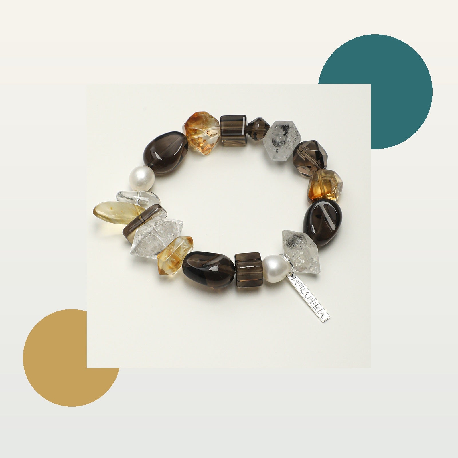 Smoky Citrine Mixed Stone Bracelet